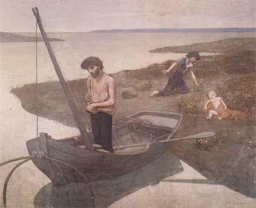 Pierre Puvis de Chavannes The Poor Fisherman (mk09) France oil painting art